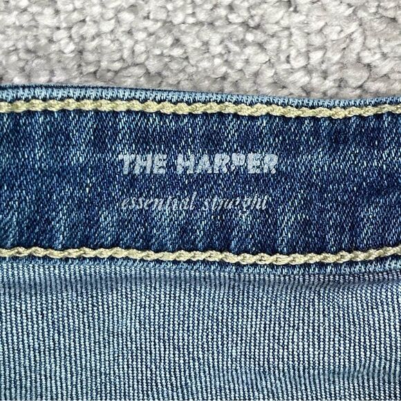 Ag Adriano Goldschmied Harper Jeans Women’s 28 Blue Straight Low Rise Denim - Picture 6 of 13